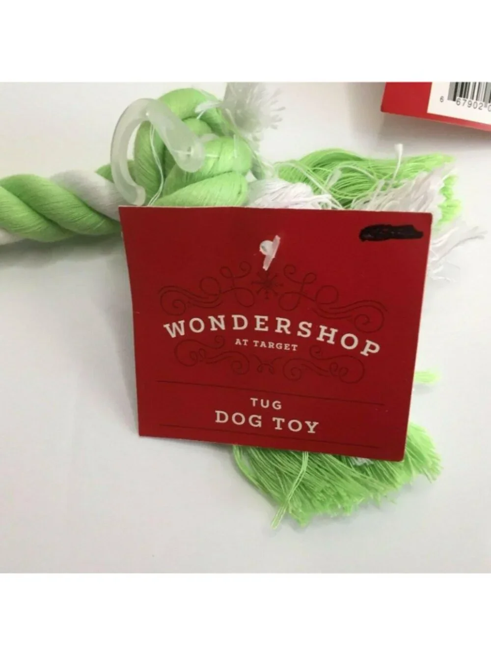 Wondershop Braided Rope Ball Tug Pull Dog Toy Chew Set Green Red